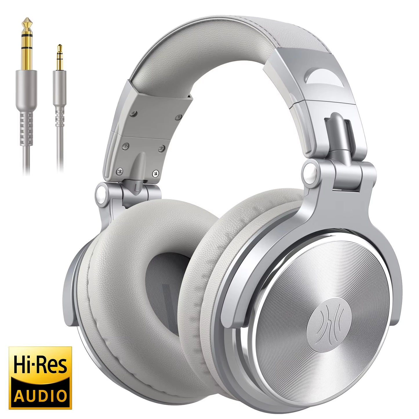 Professional DJ Headphones over Ear Studio Monitor Headset with Microphone HIFI Wired Bass Gaming Headset for Phone