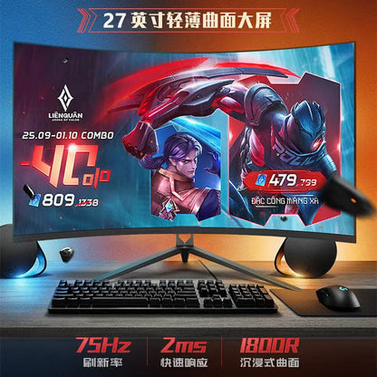 High Definition 24/27 Inch 2K144Hz Gaming Monitor Curved 4K Computer Screen Display 240Hz