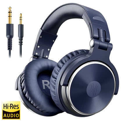 Professional DJ Headphones over Ear Studio Monitor Headset with Microphone HIFI Wired Bass Gaming Headset for Phone