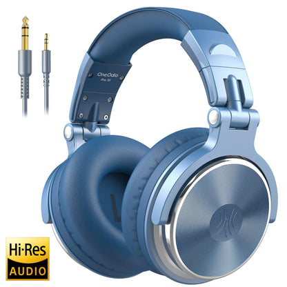 Professional DJ Headphones over Ear Studio Monitor Headset with Microphone HIFI Wired Bass Gaming Headset for Phone