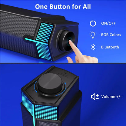 M20 Bluetooth Computer Speakers for PC Desktop Monitor, Wired Usb-Powered,Combine/Separate to Customize Your Desk