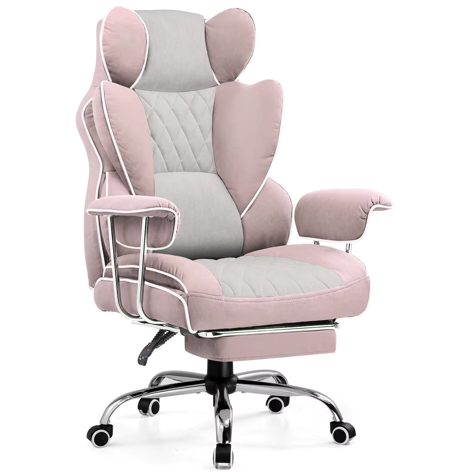 Big and Tall Gaming Chair with Pocket Spring Lumbar Support, Ergonomic Office Chair with Footrest