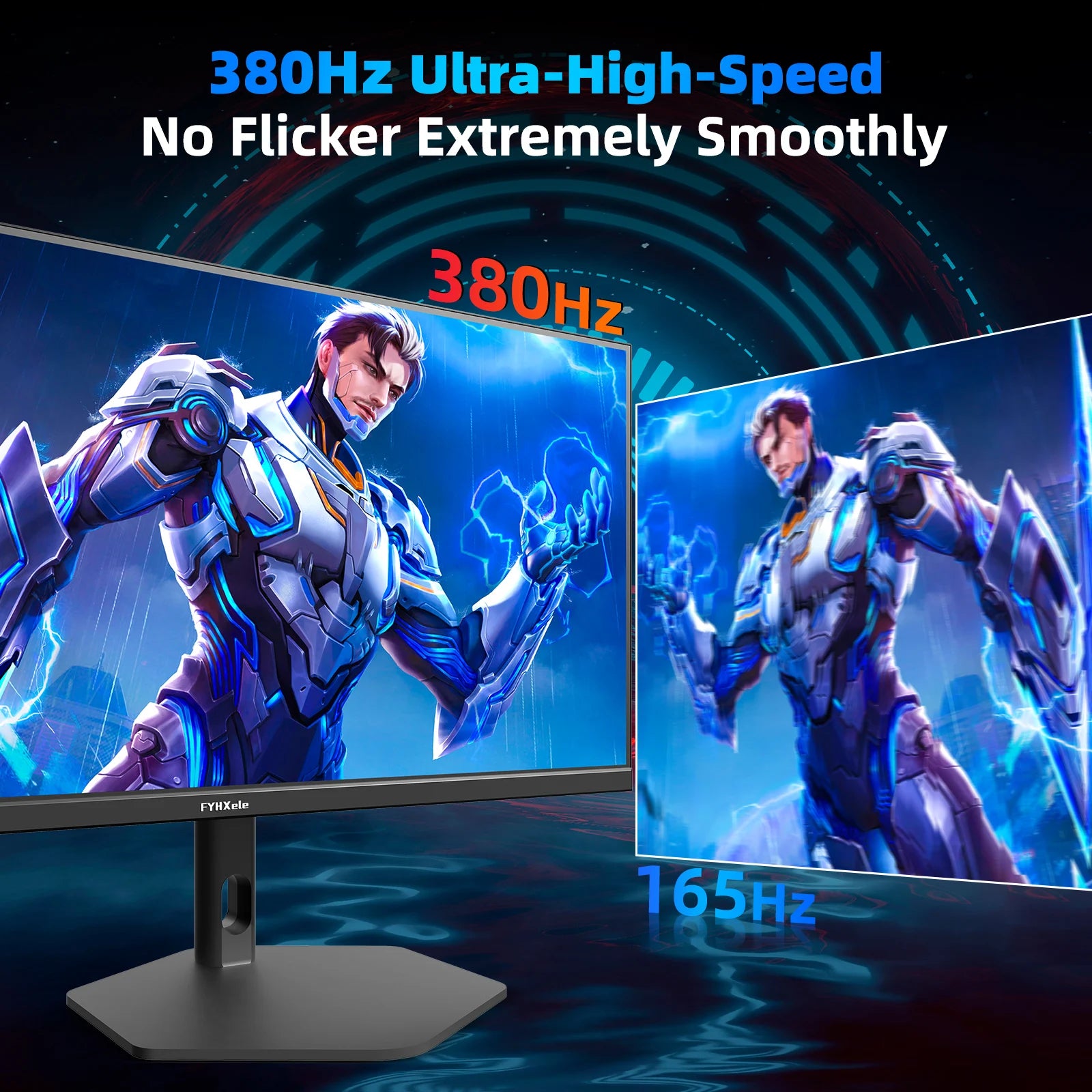 27 Inch 380Hz Gaming Monitor 1080P IPS 0.5Ms GTG Computer Monitor Adjustable Vertical Monitor Support Freesync HDR VESA
