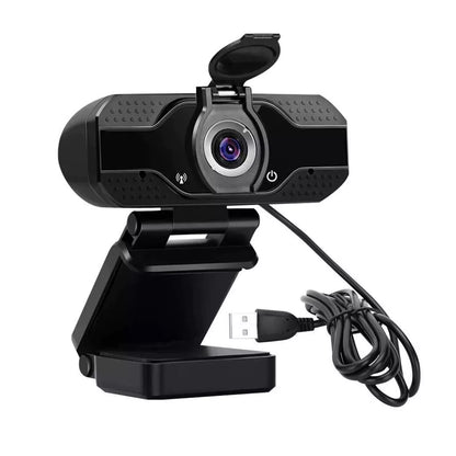 1080P Full HD Web Camera Manual Focus Computer Camera with Universal Clips Fits Laptops Desktops Monitors Webcam with Microphone