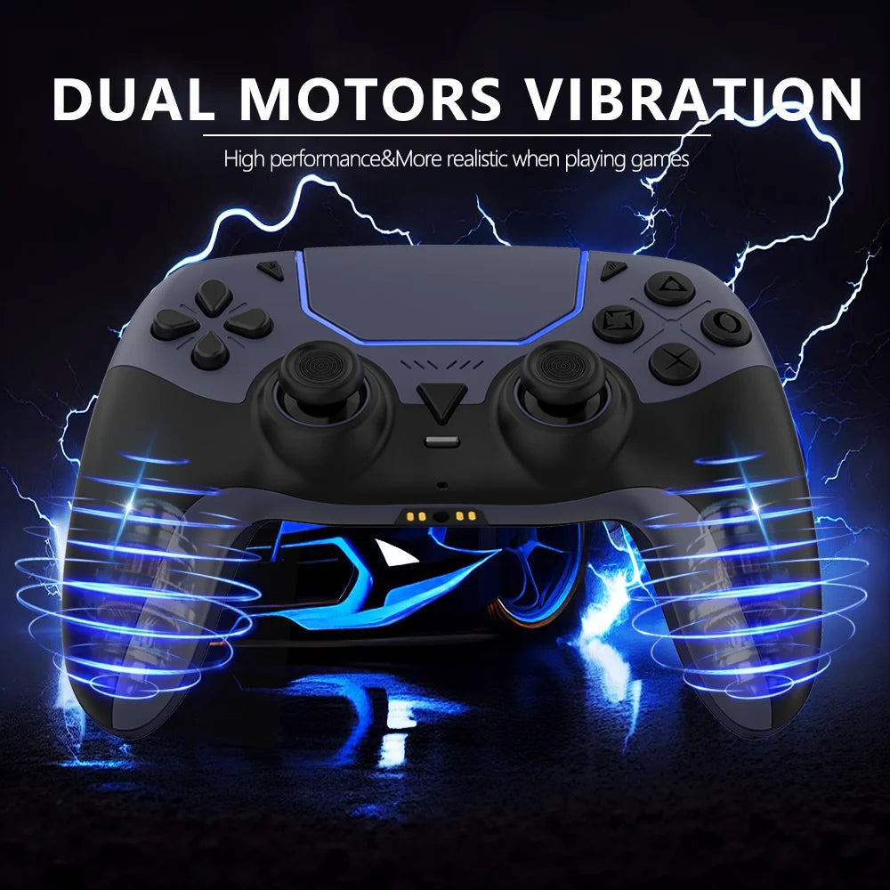Wireless Gaming Controller for Ps5/Pc/Steam Deck  Effect Marco Dual Vibration 6-Axis Motion Contro Gamepad with Speaker