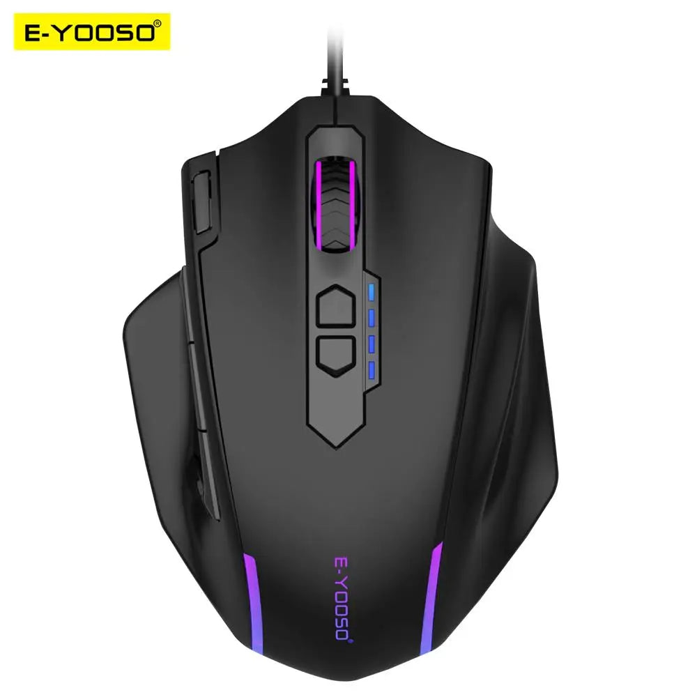 X-41 USB Wired RGB Gaming Mouse 24000 DPI SG8960 10 Buttons Programmable Game Optical Mice for Computer PC Laptop
