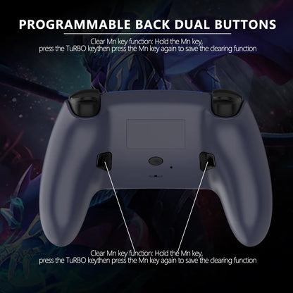 Wireless Gaming Controller for Ps5/Pc/Steam Deck  Effect Marco Dual Vibration 6-Axis Motion Contro Gamepad with Speaker
