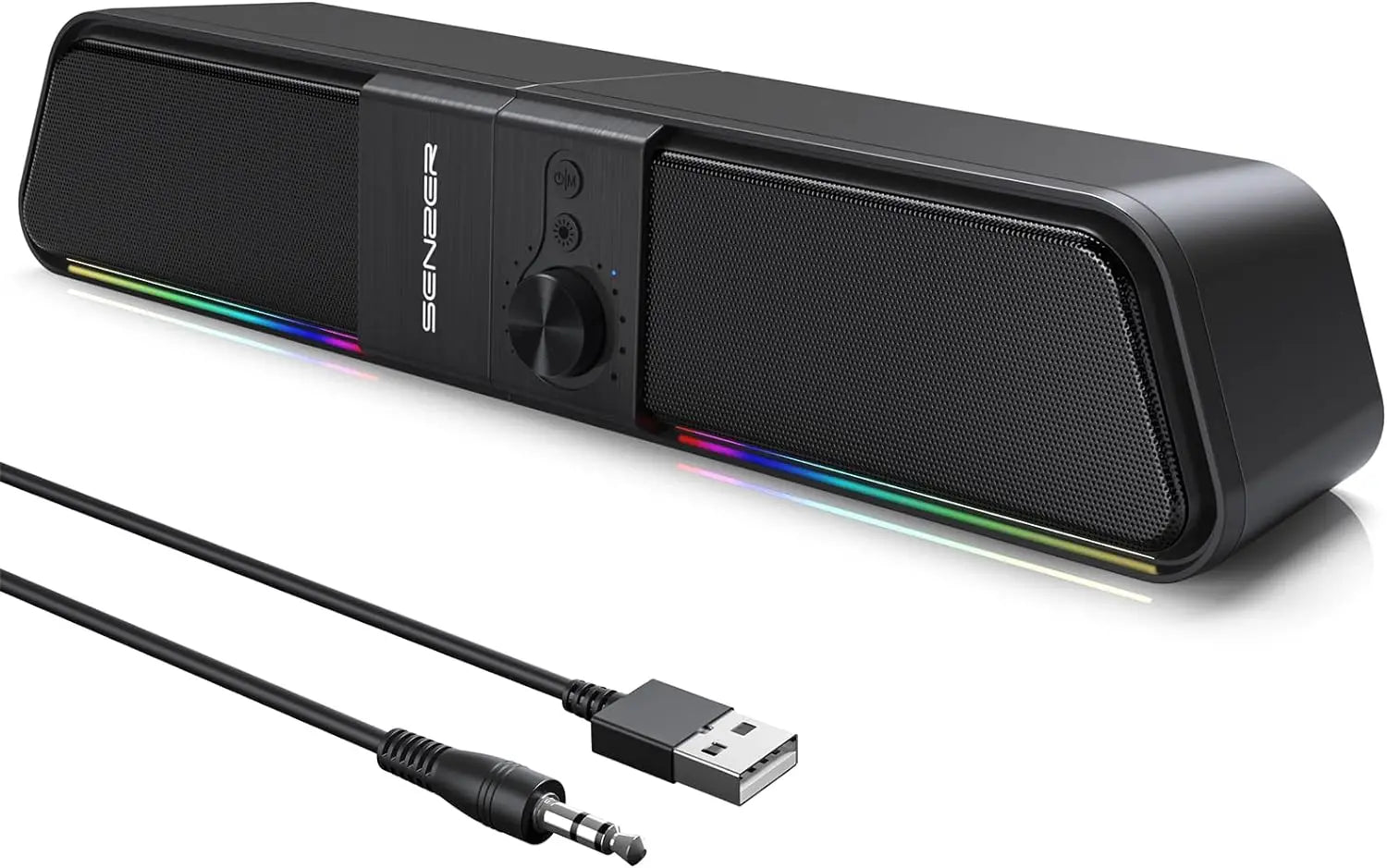 Computer Speakers-Gaming Speaker with Stereo Sound,Pc Sound Bar for Laptop Desktop Monitor (Bluetooth & 3.5Mm Aux)