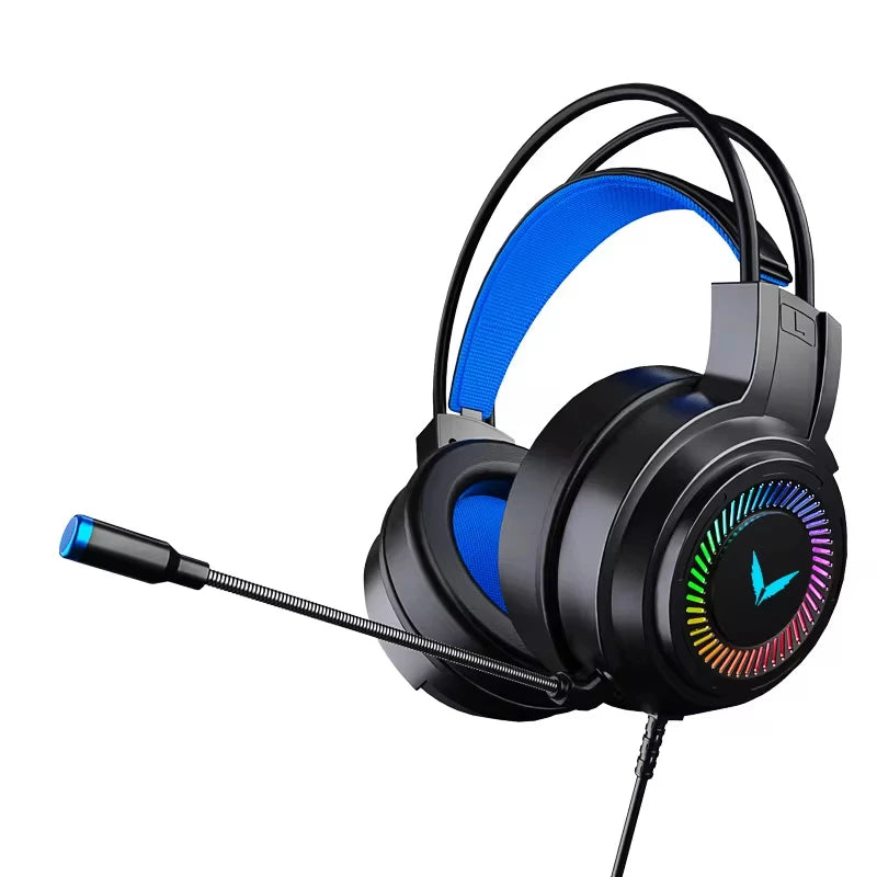 G60 Gaming Headset 7.1 Stereo Svirtual Surround Bass Earphone Headphone with Mic LED Light for Computer PC Gamer Foldable G58