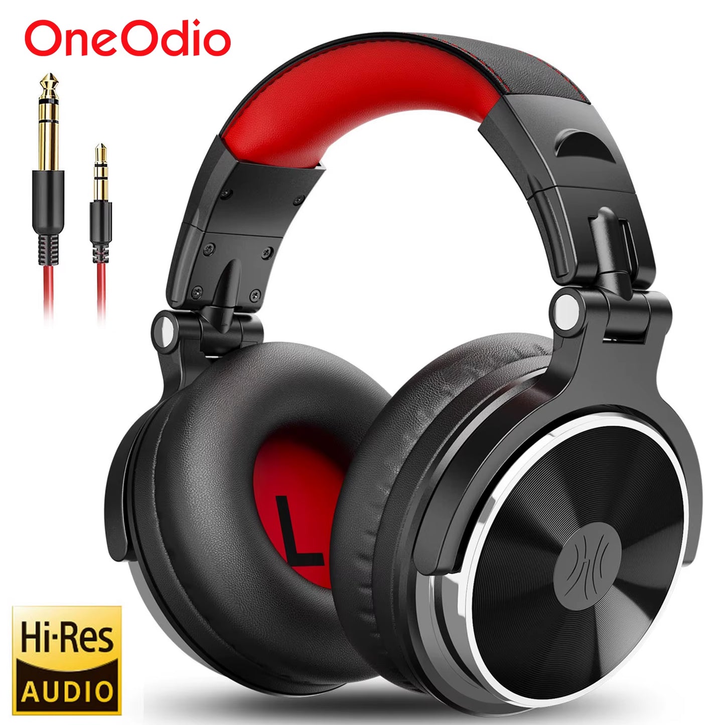 Professional DJ Headphones over Ear Studio Monitor Headset with Microphone HIFI Wired Bass Gaming Headset for Phone