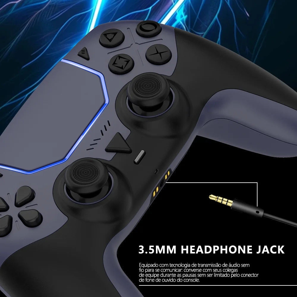 Wireless Gaming Controller for Ps5/Pc/Steam Deck  Effect Marco Dual Vibration 6-Axis Motion Contro Gamepad with Speaker