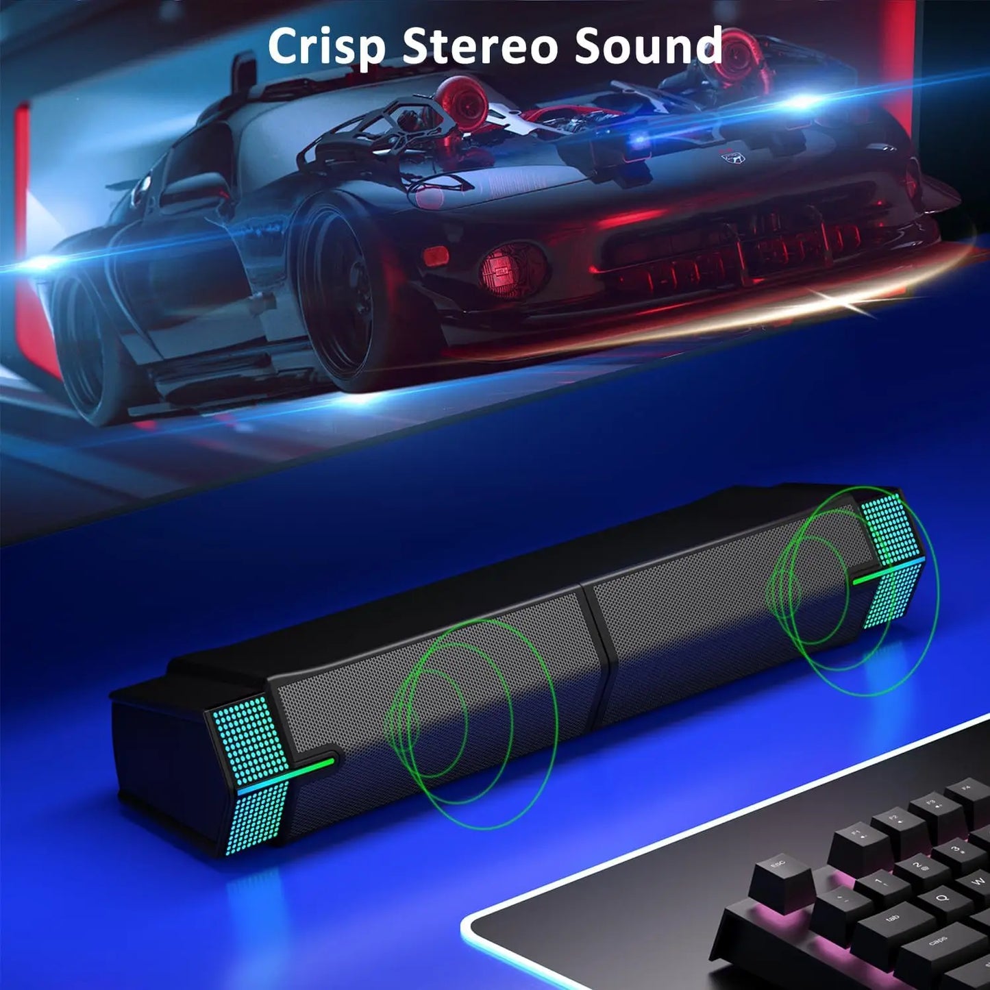 M20 Bluetooth Computer Speakers for PC Desktop Monitor, Wired Usb-Powered,Combine/Separate to Customize Your Desk